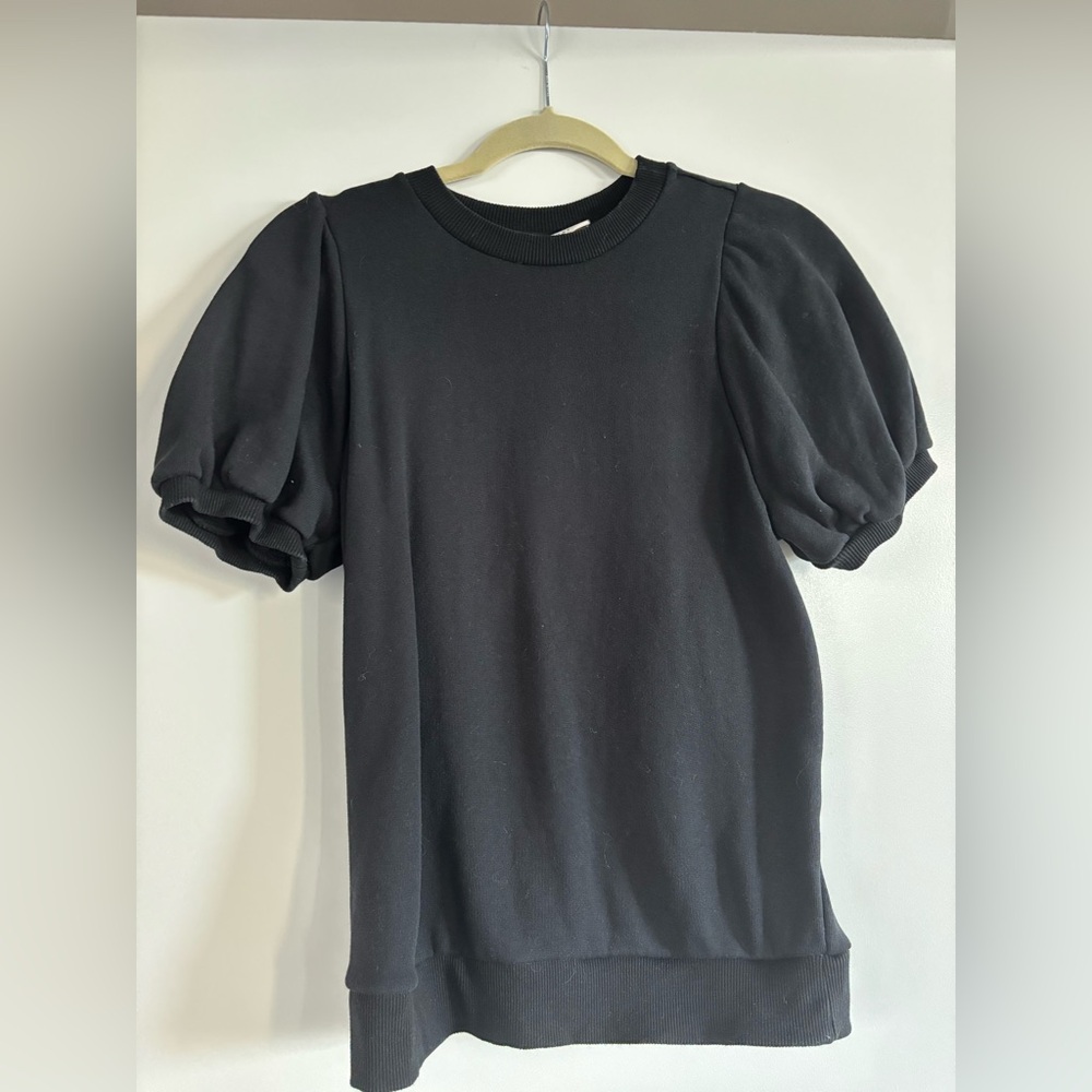 a new day Black Puff Sleeve Tee